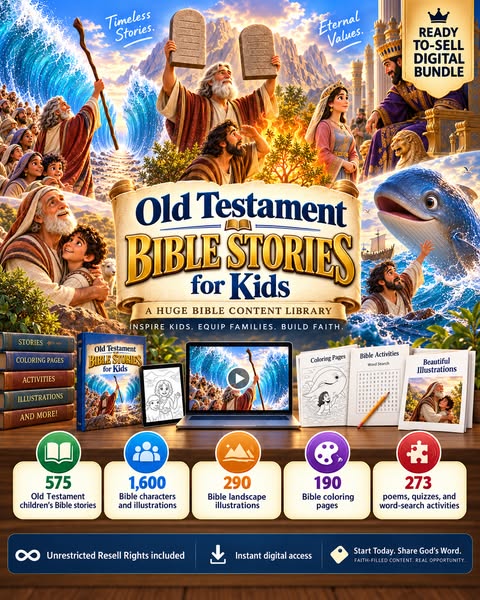 Kids Bible Stories with Resell Rights ( Old Testament)