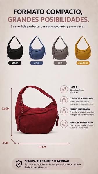 Elegancia y seguridad en un bolso