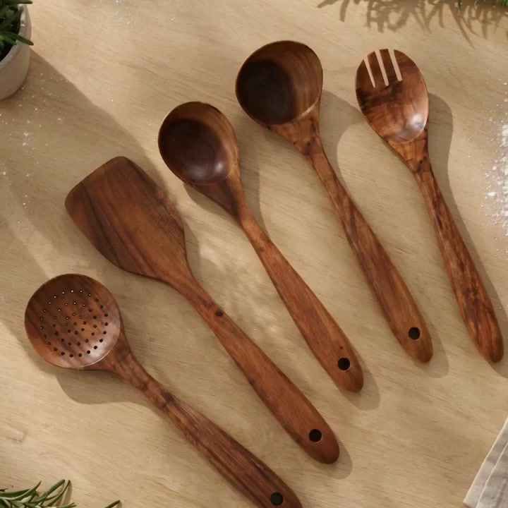 50% Off Best Selling Non-Toxic Teak Kitchen Utensils