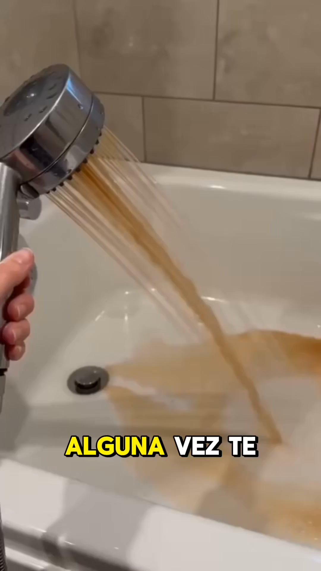 Mira lo que sale por tu ducha