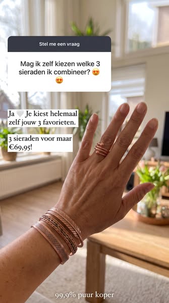 3 sieraden voor €69,95