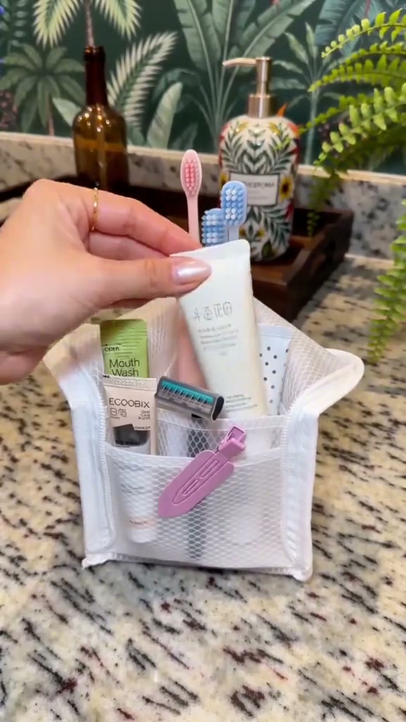 Mesh Zippered Toiletry Bag