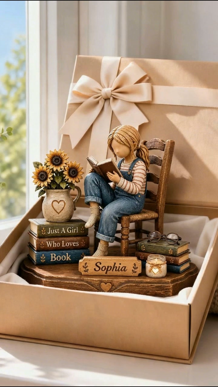 Personalized Book Lover Wooden Block