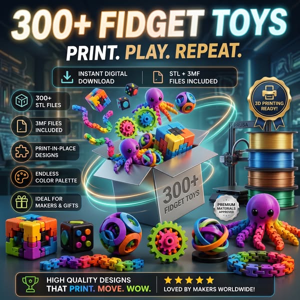Print 300+ Fidget Toys