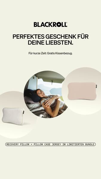Ins Bett kuscheln und einfach abschalten können - so kann sich das Bundle aus RECOVERY PILLOW und PILLOW CASE PREMIUM COMFORT anfühlen.
