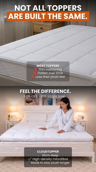 55,000+ UK sleepers choose Cloud Topper