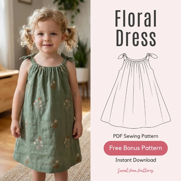 90% Off Toddler Yoke Dress Pattern