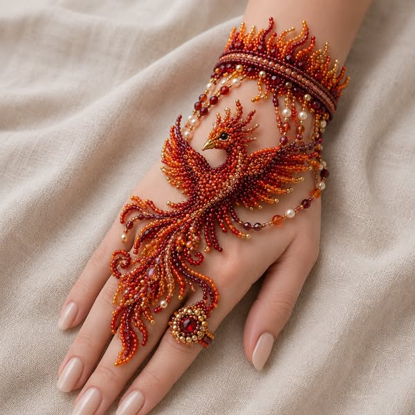 Create Your Own Wearable Art — Beads, needle, thread and pattern guide included.