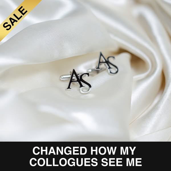 Custom-made Initial Cufflinks