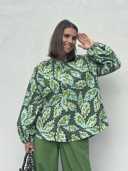Læsø Print Shirt i grøn