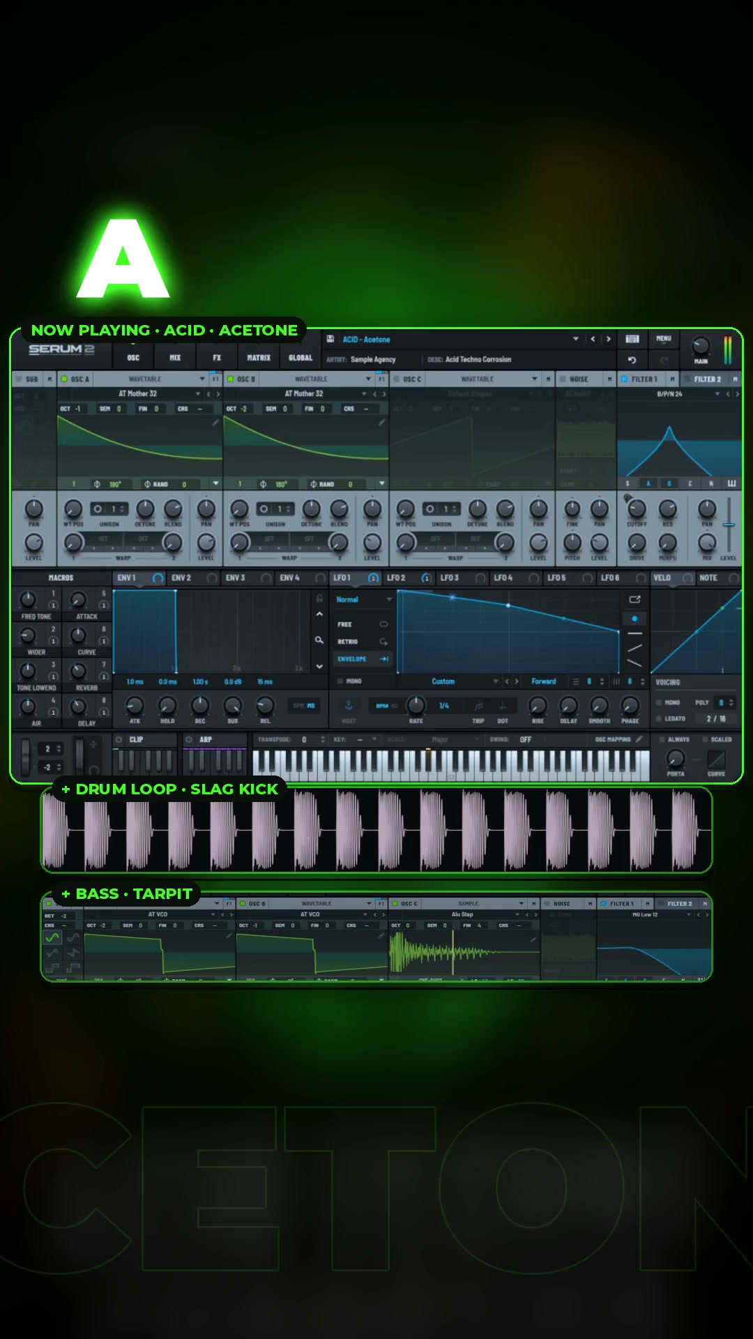 50 ACID TECHNO Serum 2 presets, 150 BPM