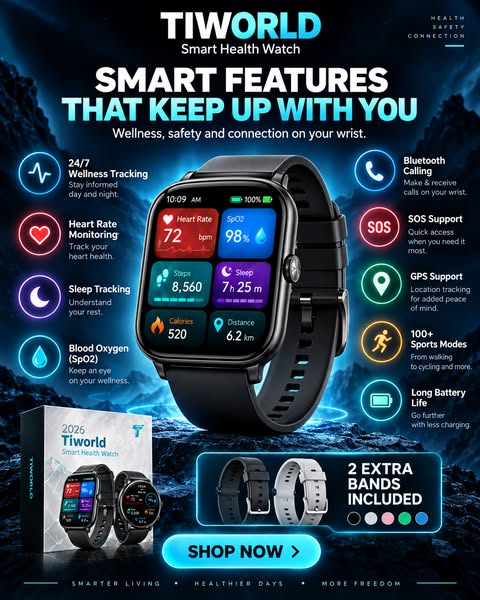 2026 Next-Generation Health Smart Watch — More Peace of Mind