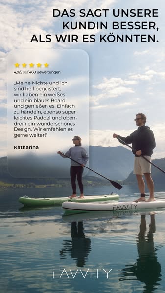 Favvity SUP Board – Performance, die dich auf dem Wasser trägt