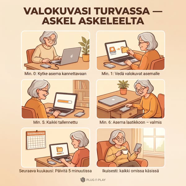 Tallenna valokuvasi ja videosi nopeasti ja turvallisesti.