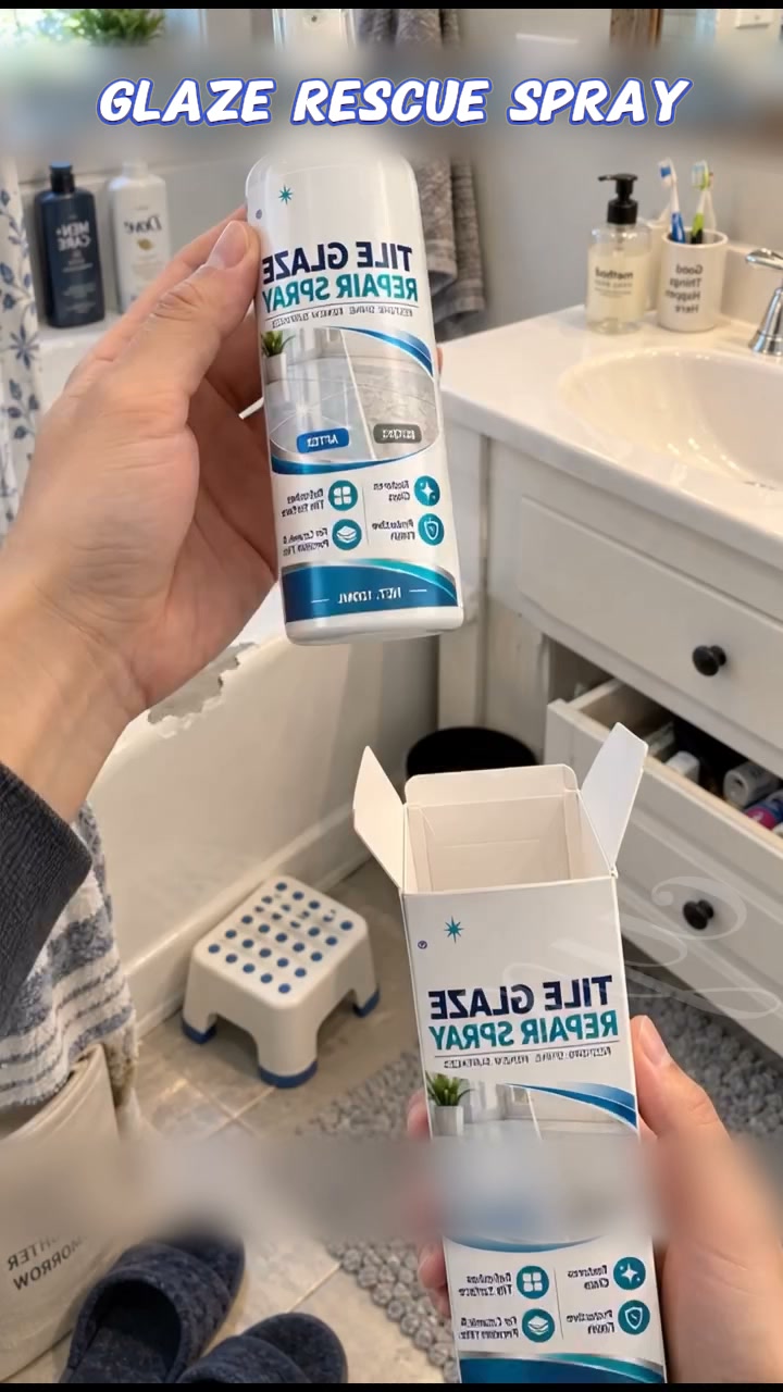 Dull, Scratched Tiles Make Your Whole Home Look Old. This Spray Restores The Gloss.