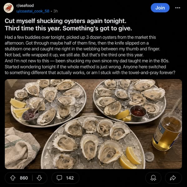 The Fix Home Oyster Shuckers Want