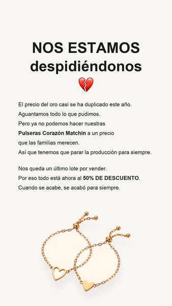NOS DESPEDIMOS. TODO AL 50%
