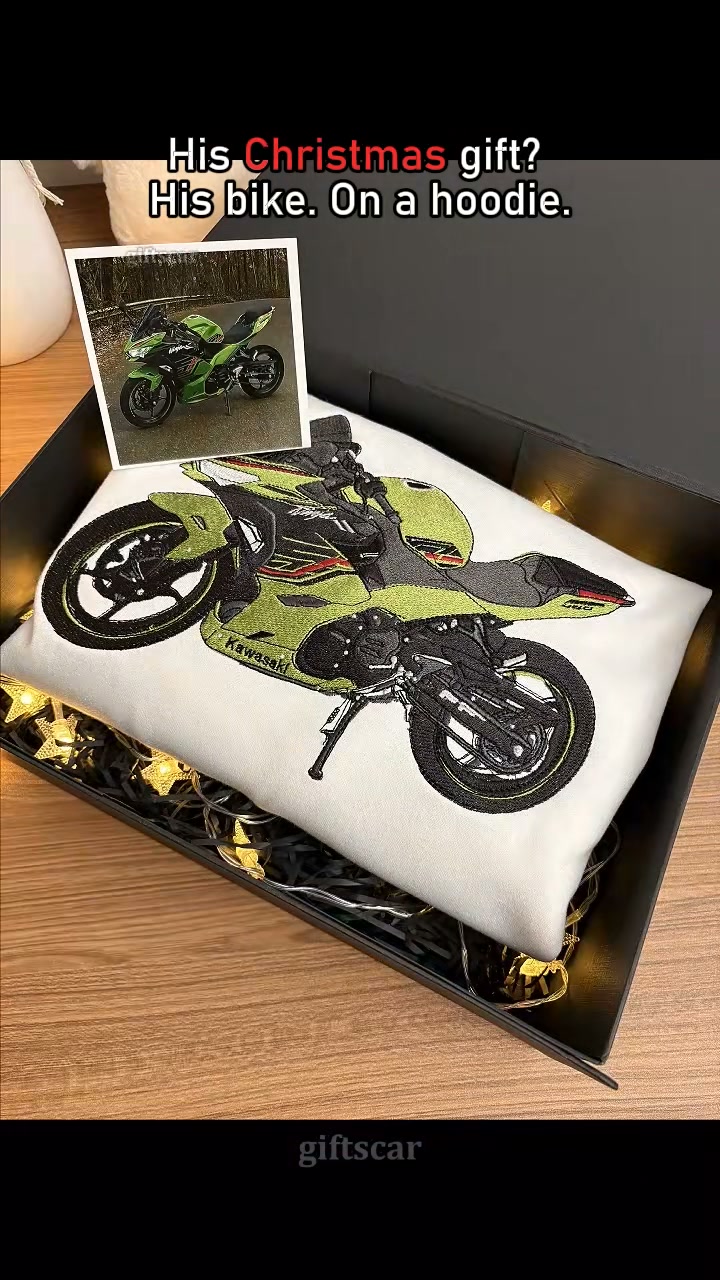 Their motorcycle. Their hoodie. The perfect Christmas gift.