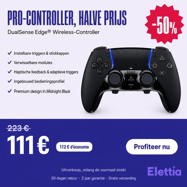 Pro-controller voor de helft