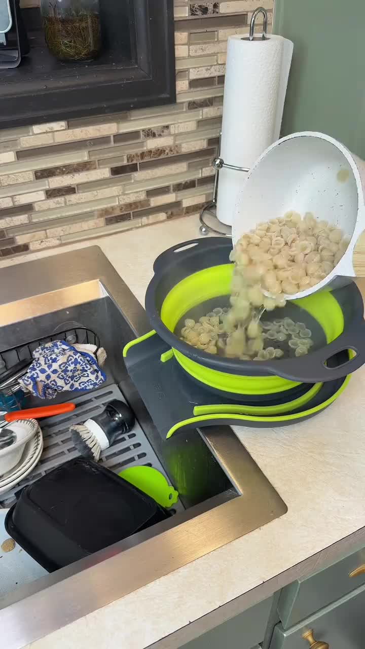 Sakerplus Collapsible Silicone Kitchen Strainer Set