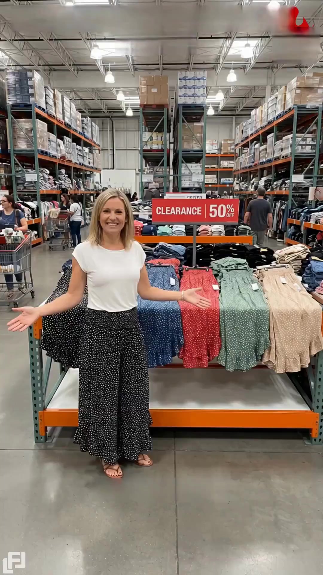 Pantalon ample à taille haute pour femme