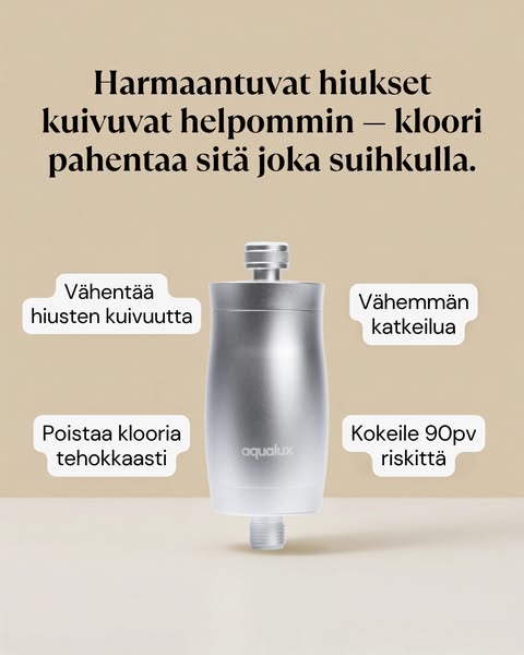 Suomen suosituin suihkusuodatin