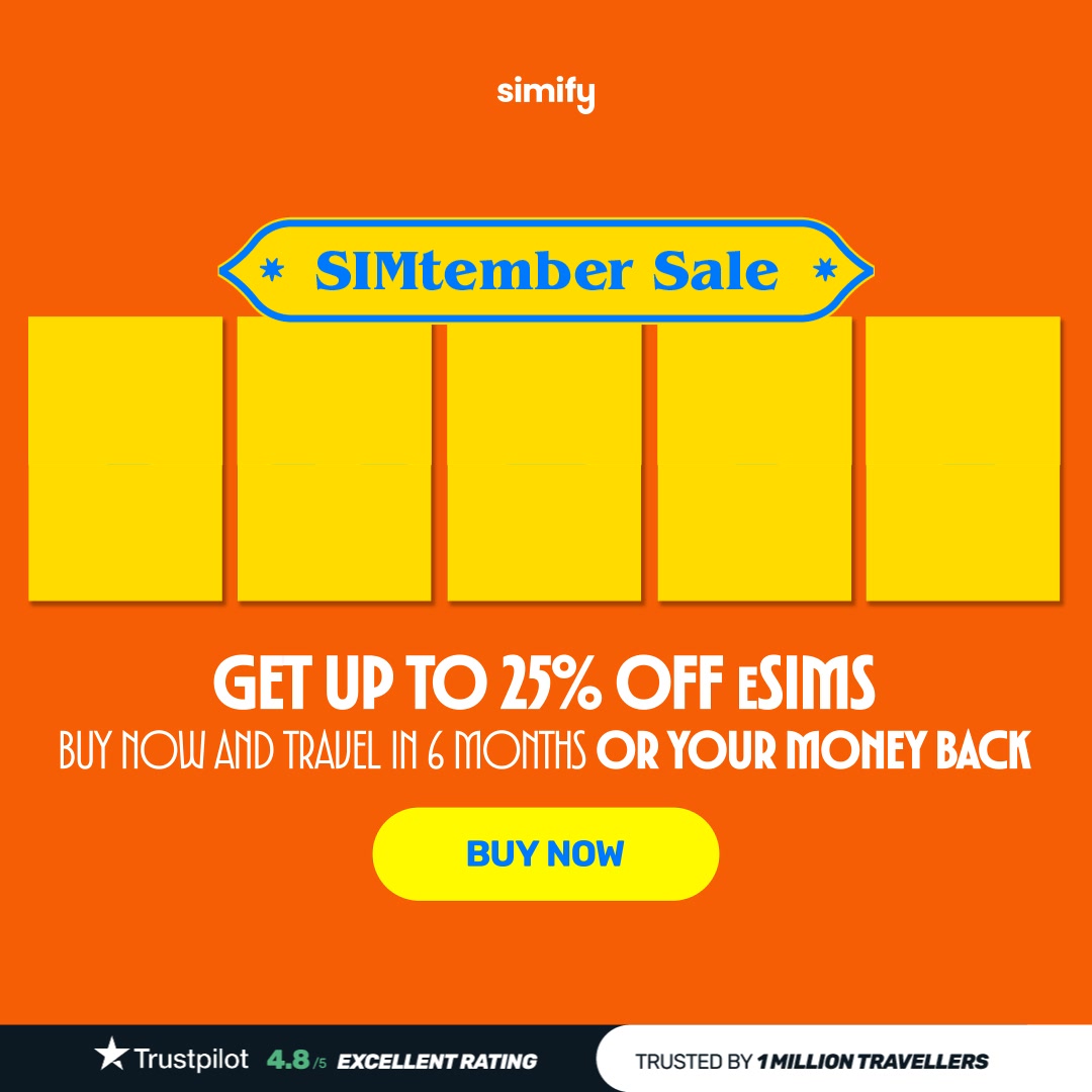 UP TO 25% OFF ON TRAVEL eSIMs