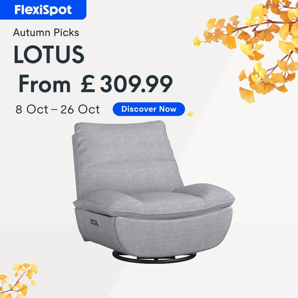 Cosy Up This Autumn: LOTUS Swivel Recliner From £309.99