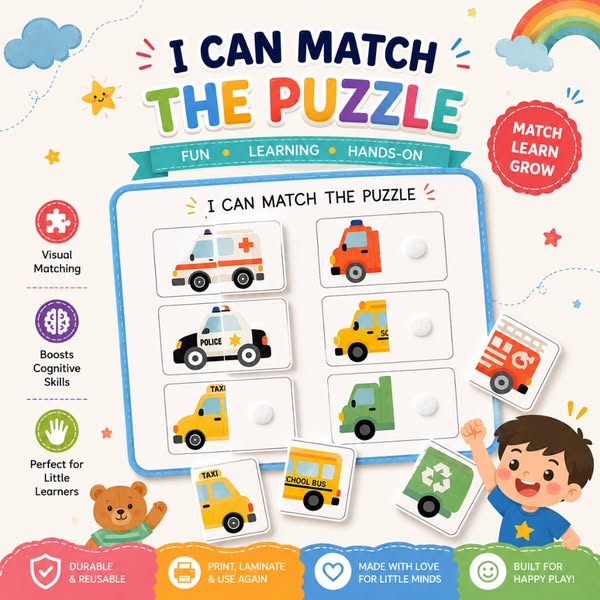 90% Off Vehicle Matching Puzzle