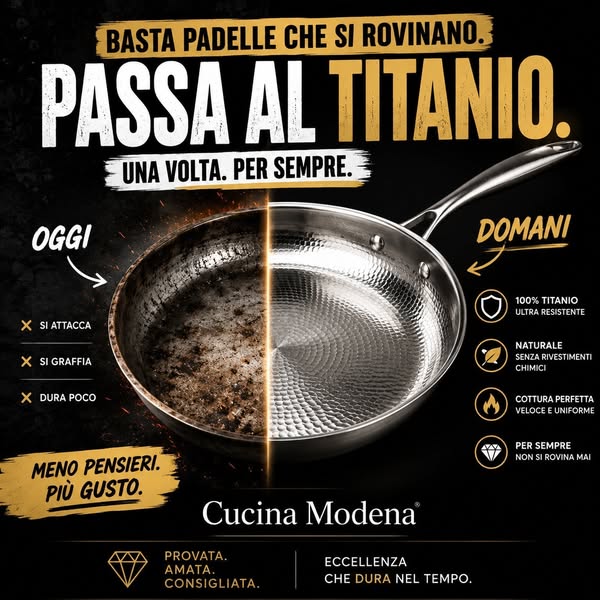 Passa al titanio. Una volta. Per sempre.