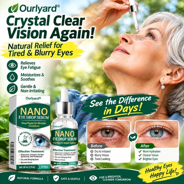 Ourlyard® Nano Eye Drops Serum FDA Approved(Suitable for presbyopia, dry eye syndrome, glaucoma, and cataracts)