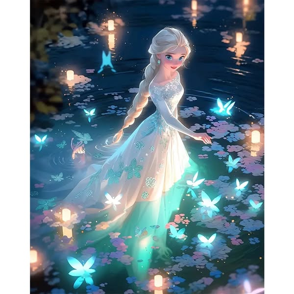 Princess Elsa-Paint By Number Arylic Painting 40*50CM