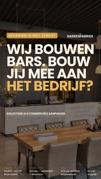 Commercieel talent gezocht