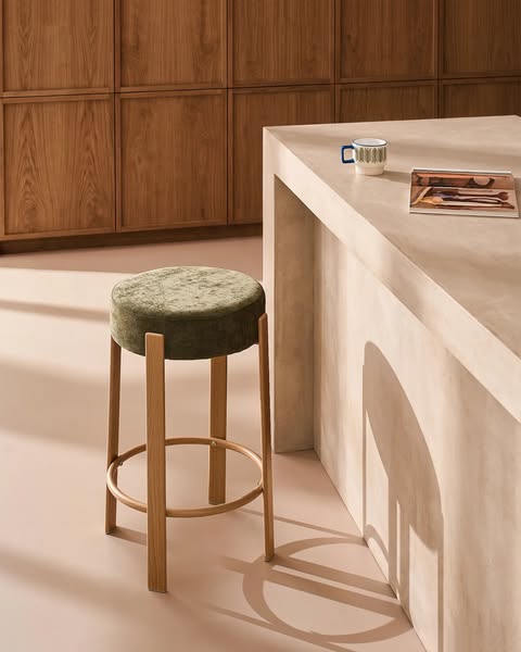 CLIPOP Bramley Green Bar Stools – Natural Linen Look