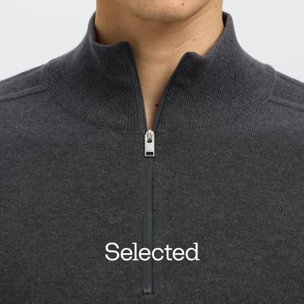 Half-zip Knitted Jumper - Men
