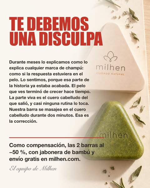 Champú Sólido Coreano Milhen: anticaída con ginseng, romero y He Shou Wu