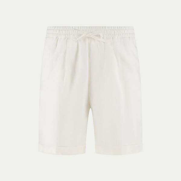 Ecru Linen Seaside Shorts