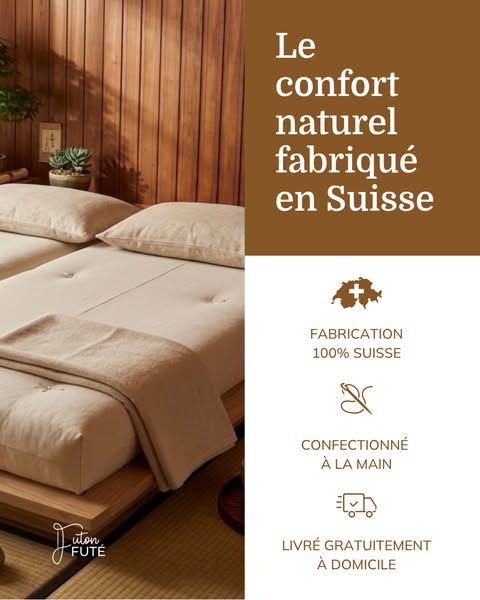 Commandez votre futon 100% Suisse