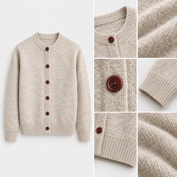 Boroms Men's 80% Wool 20% Nylon Blend Cardigan