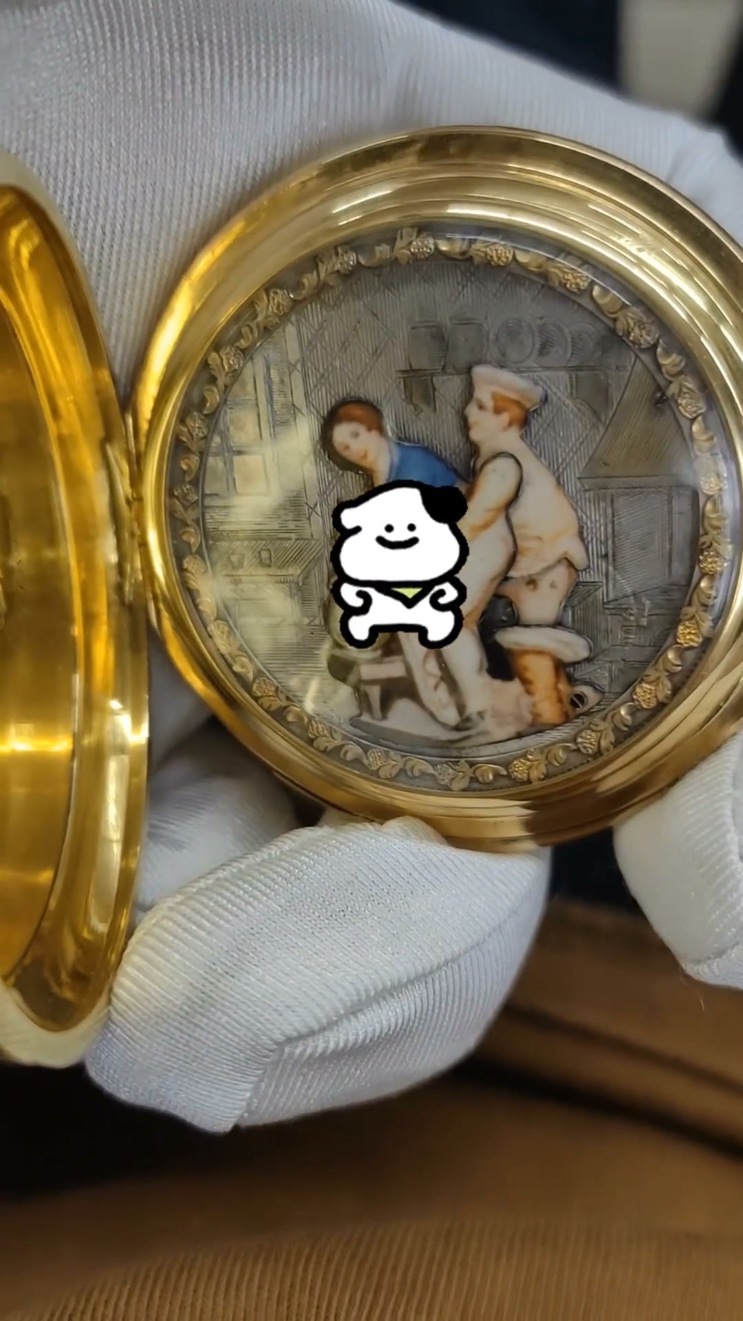 Double-person Bell-ringing Vintage Mechanical Pocket Watch