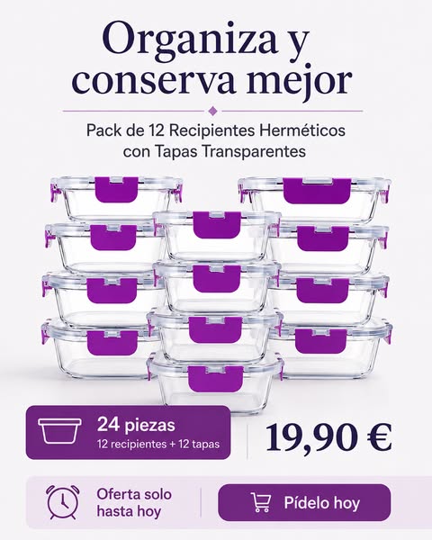 Set 24 Recipientes Herméticos