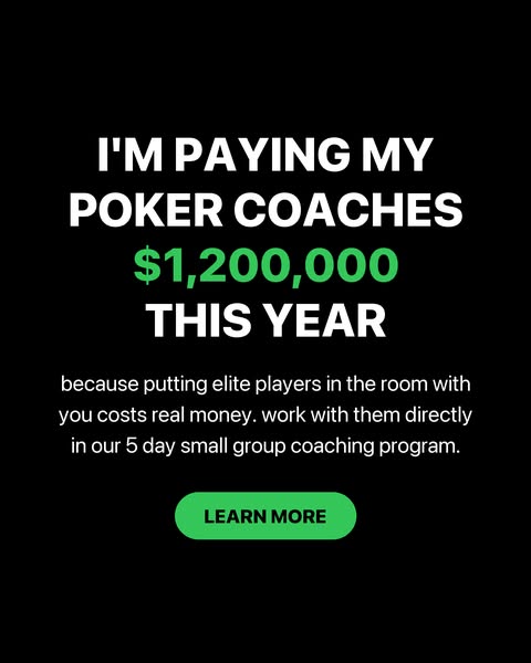 5 days of interactive coaching where I'll help you install the thought process that separates small winners from elite players