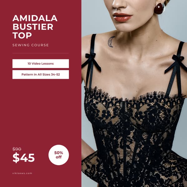 Amidala Bustier Top Course — $45 instead of $90