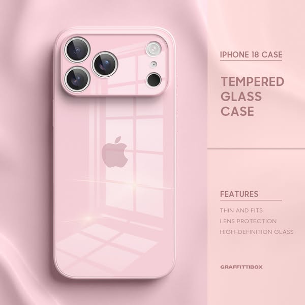 iPhone 18 Series Tempered Glass Phone Case