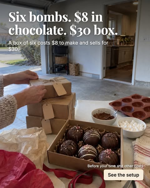 $8 of chocolate in, a $30 box out