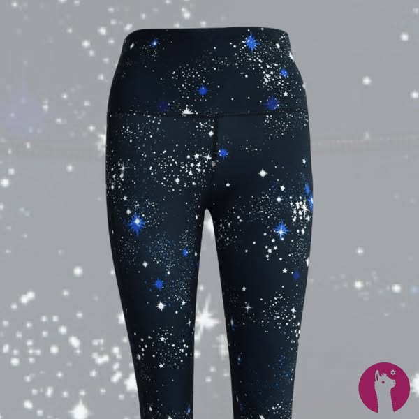 Starry Night Pocket Leggings - Night Sky Print - Llama Leisure
