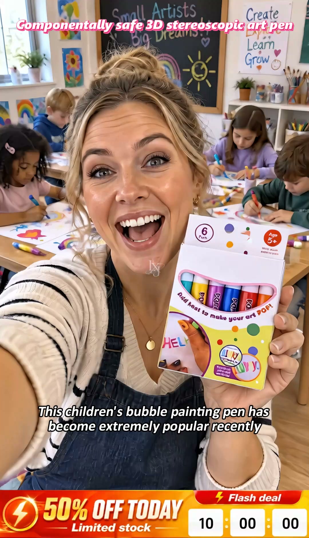 LAST DAY BUY 1 GET 1 FREE!!Magic Pen – Draw 3D with one stroke!DIY Bubble Magic Drawing Pens 10