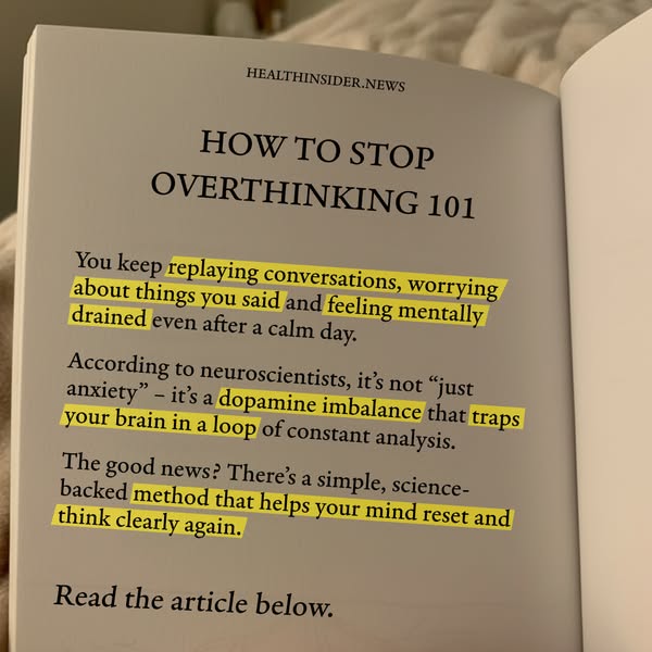 How To Stop Overthinking 101