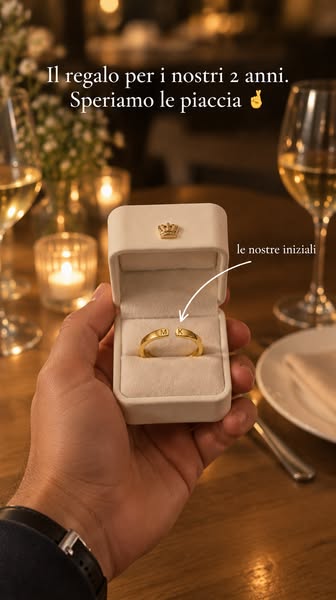 Anello Regolabile con Doppia Iniziale