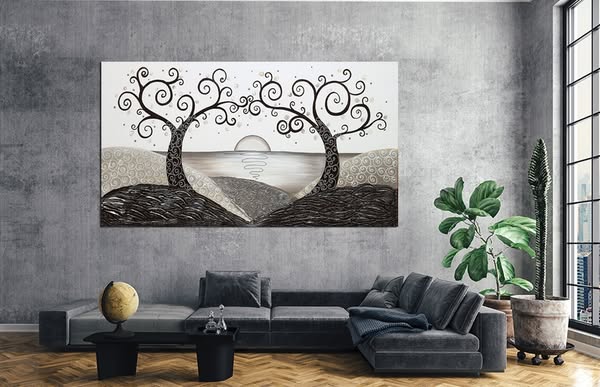 Quadro su tela - Albero della vita Tramonto S
